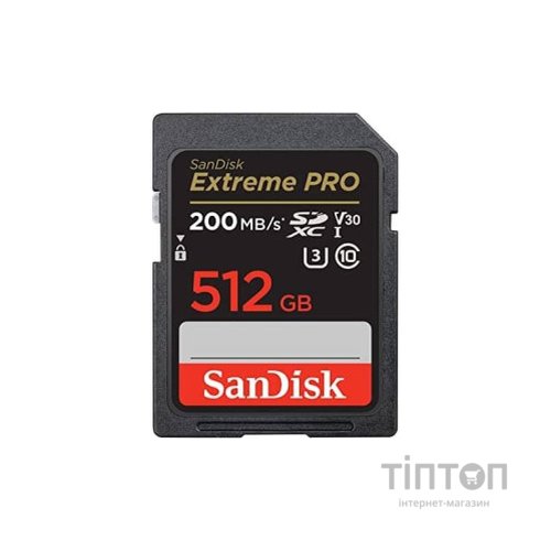 Карта пам'яті SanDisk 512GB SD class 10 UHS-I U3 V30 Extreme PRO (SDSDXXD-512G-GN4IN)