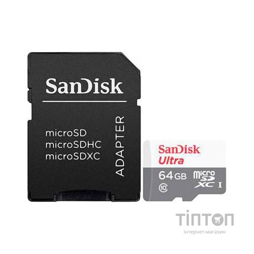 Карта пам'яті SanDisk 64GB microSD class 10 Ultra Light (SDSQUNR-064G-GN3MA)
