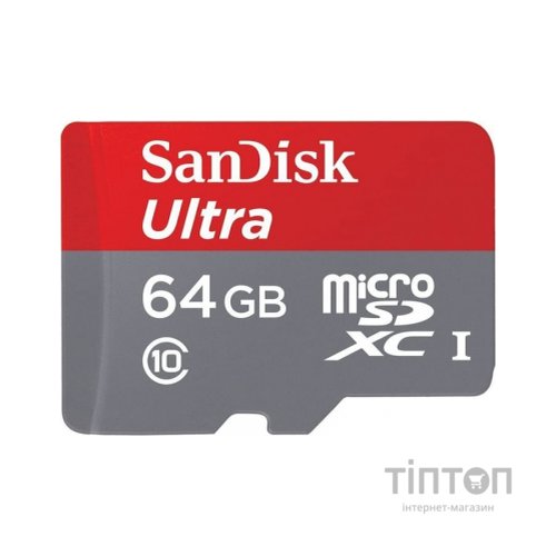 Карта пам'яті SanDisk 64GB microSDHC class 10 UHS-I A1 Ultra (SDSQUA4-064G-GN6MN)