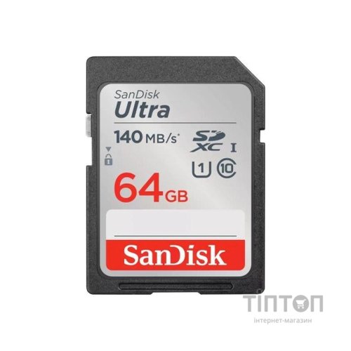 Карта пам'яті SanDisk 64GB SD class 10 UHS-I Extreme Ultra (SDSDUNB-064G-GN6IN)