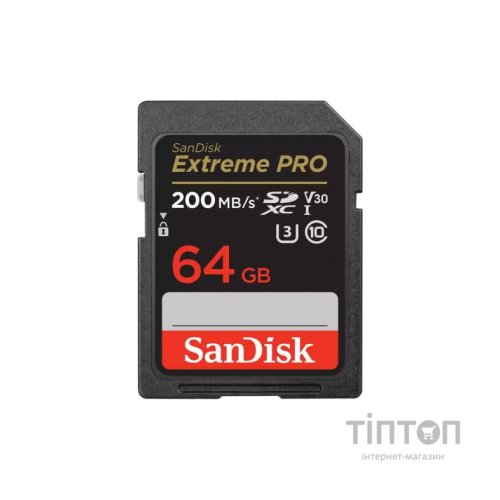 Карта пам'яті SanDisk 64GB SD class 10 UHS-I U3 V30 Extreme PRO (SDSDXXU-064G-GN4IN)