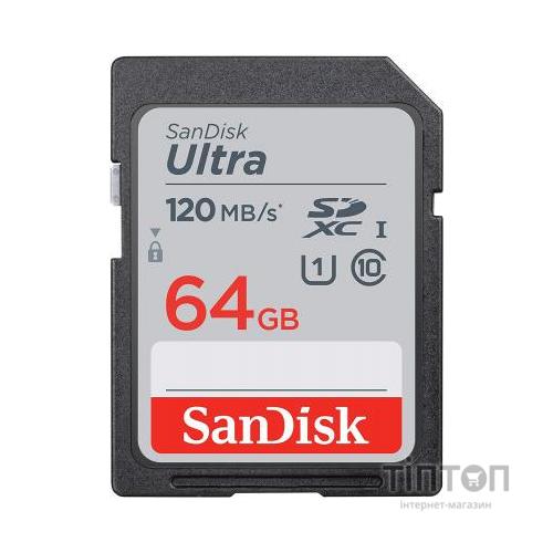 Карта пам'яті SanDisk 64GB SDXC class 10 Ultra (SDSDUN4-064G-GN6IN)