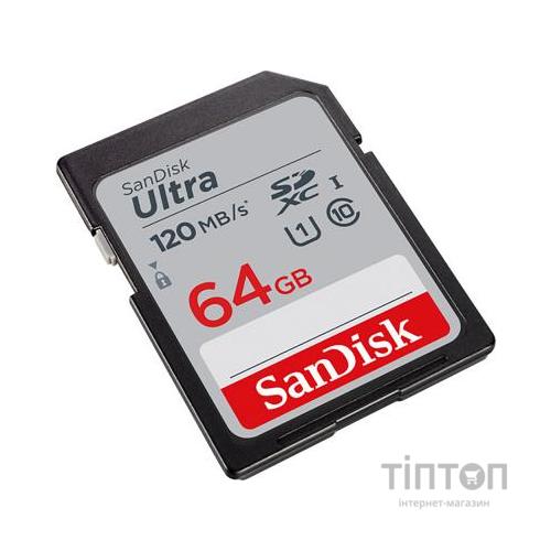 Карта пам'яті SanDisk 64GB SDXC class 10 Ultra (SDSDUN4-064G-GN6IN)