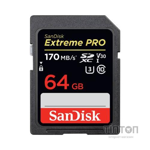Карта пам'яті SanDisk 64GB SDXC class 10 V30 UHS-I U3 Extreme Pro (SDSDXXY-064G-GN4IN)