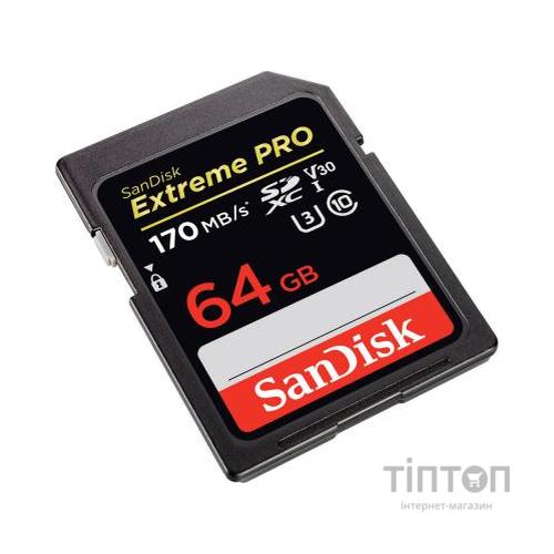 Карта пам'яті SanDisk 64GB SDXC class 10 V30 UHS-I U3 Extreme Pro (SDSDXXY-064G-GN4IN)