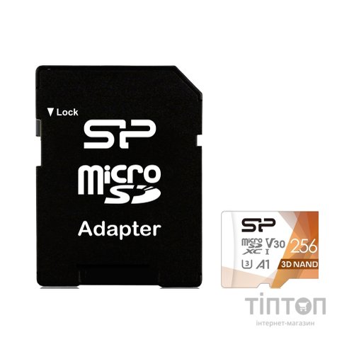 Карта пам'яті Silicon Power 256Gb microSDXC U3 A1 V30 Superior Color 100R/80W + adapter (SP256GBSTXDU3V20AB)