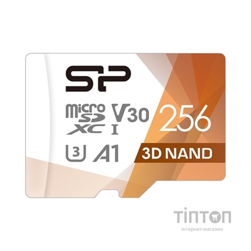 Карта пам'яті Silicon Power 256Gb microSDXC U3 A1 V30 Superior Color 100R/80W + adapter (SP256GBSTXDU3V20AB)