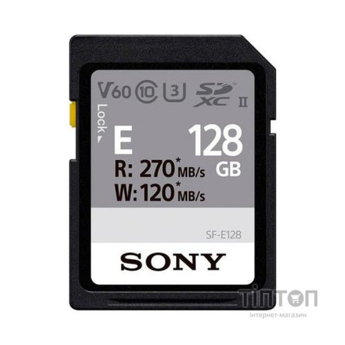 Карта пам'яті Sony 128GB SDXC class 10 UHS-II U3 V60 (SFE128A.ET4)