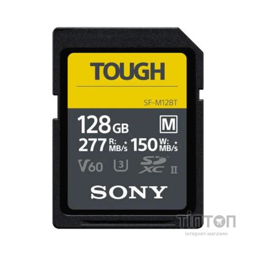 Карта пам'яті Sony 128GB SDXC class10 UHS-II U3 V60 Tough (SFM128T.SYM)