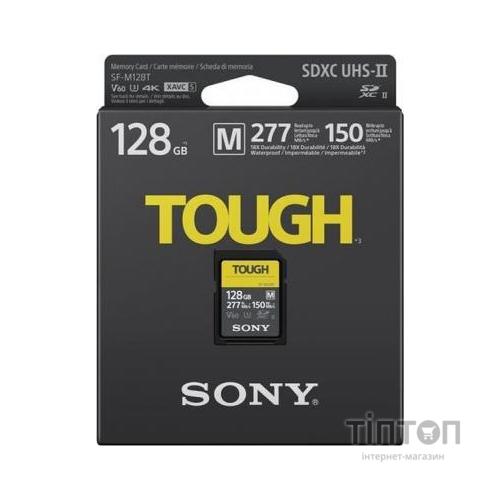 Карта пам'яті Sony 128GB SDXC class10 UHS-II U3 V60 Tough (SFM128T.SYM)