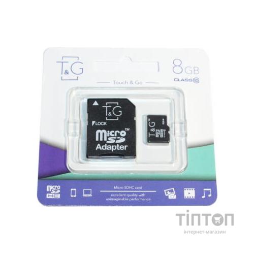 Карта пам'яті T&G 8GB microSD class10 (TG-8GBSDCL10-01)