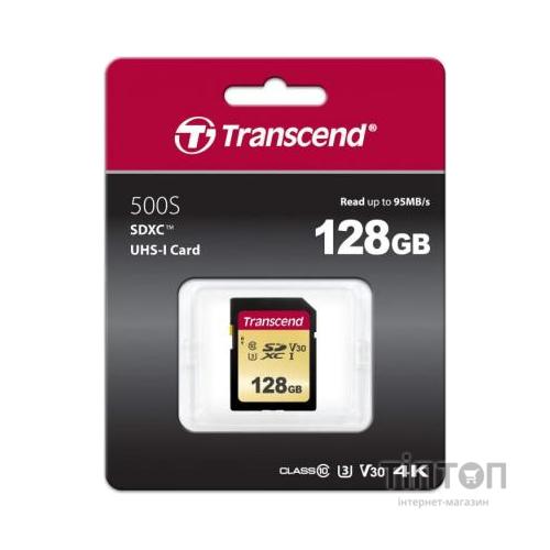 Карта пам'яті Transcend 128GB SDXC class 10 UHS-I (TS128GSDC500S)