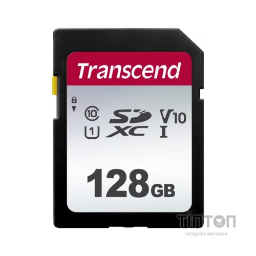 Карта пам'яті Transcend 128GB SDXC class 10 UHS-I U1 V10 (TS128GSDC300S)