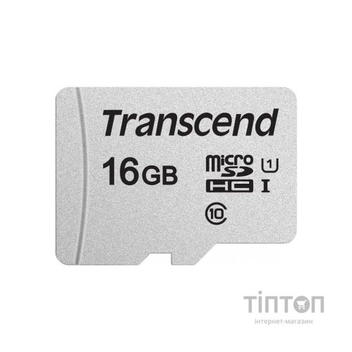 Карта пам'яті Transcend 16GB microSDHC class 10 UHS-I U1 (TS16GUSD300S)
