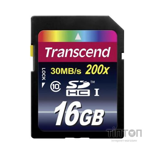 Карта пам'яті Transcend 16Gb SDHC class 10 (TS16GSDHC10)