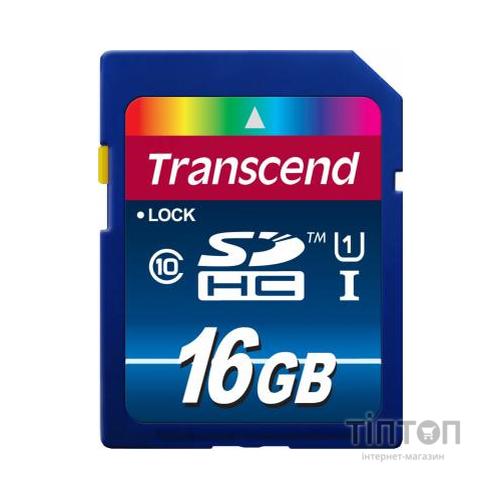 Карта пам'яті Transcend 16Gb SDHC class 10 UHS-I (TS16GSDU1)