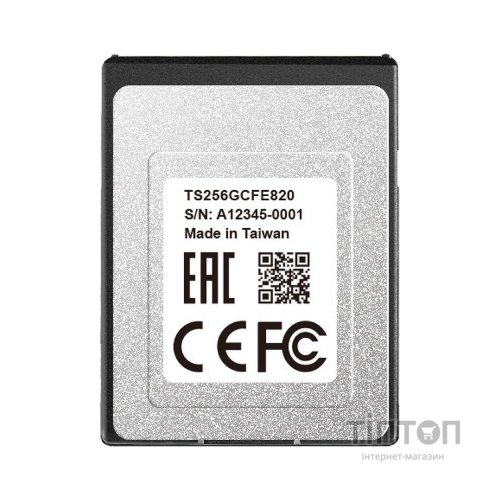 Карта пам'яті Transcend 256GB CFExpress 820 Type B (TS256GCFE820)