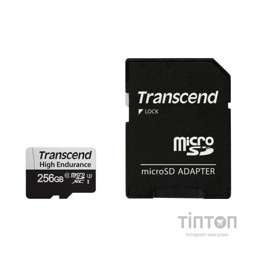 Карта пам'яті Transcend 256GB microSDXC class 10 UHS-I U3 High Endurance (TS256GUSD350V)
