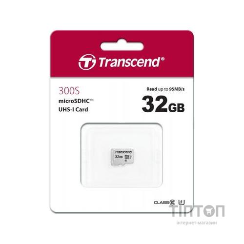 Карта пам'яті Transcend 32GB microSDHC class 10 UHS-I U1 (TS32GUSD300S)