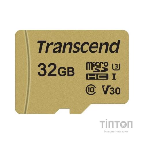 Карта пам'яті Transcend 32GB microSDHC class 10 UHS-I U3 V30 (TS32GUSD500S)