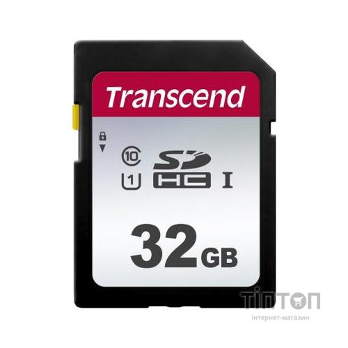 Карта пам'яті Transcend 32GB SDHC class 10 UHS-I U1 (TS32GSDC300S)