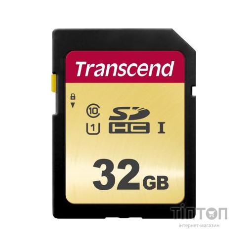 Карта пам'яті Transcend 32GB SDHC class 10 UHS-I U1 (TS32GSDC500S)