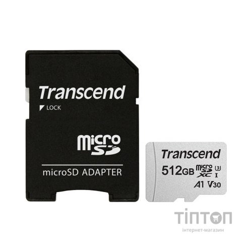 Карта пам'яті Transcend 512GB microSDXC Class 10 U3 (TS512GUSD300S-A)