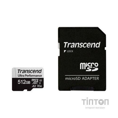Карта пам'яті Transcend 512GB microSDXC class 10 UHS-I U3 A2 (TS512GUSD340S)