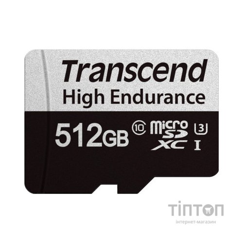 Карта пам'яті Transcend 512GB microSDXC class 10 UHS-I U3 High Endurance (TS512GUSD350V)