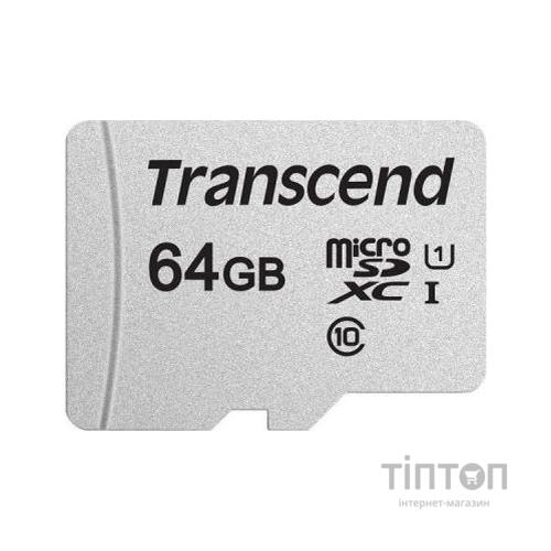 Карта пам'яті Transcend 64GB microSDXC class 10 UHS-I U1 (TS64GUSD300S-A)