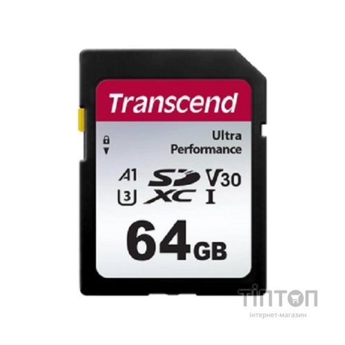 Карта пам'яті Transcend 64GB SD class 10 UHS-I U3 4K (TS64GSDC340S)