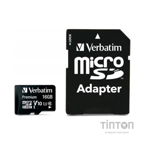 Карта пам'яті Verbatim 16GB microSDHC class 10 (MDAVR-10/G)