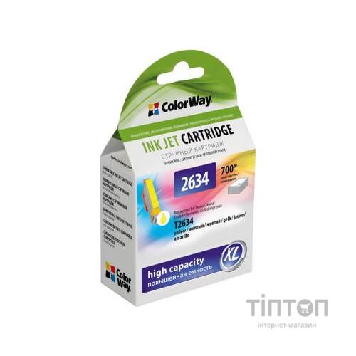 Картридж ColorWay для EPSON XP600/605/700 yellow (CW-EPT2634)