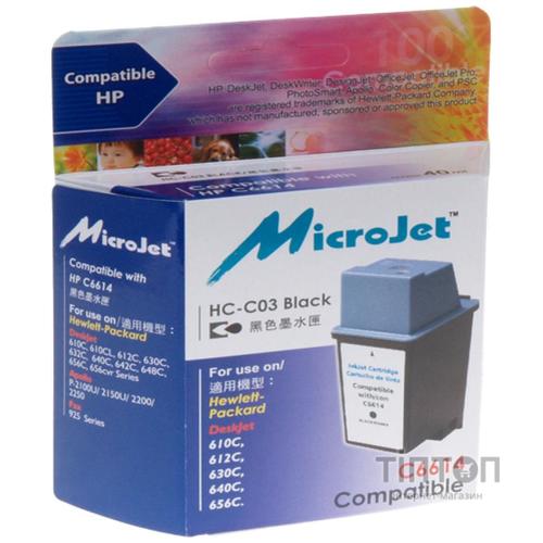 Картридж MicroJet для HP DJ 610С (C6614A) Black