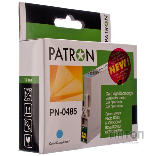 Картридж Patron для EPSON R200/300 (PN-0485)L/CYAN (CI-EPS-T048540-LC-PN)