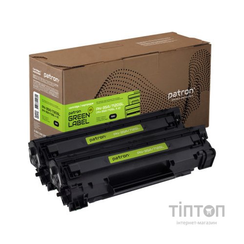 Картридж PATRON HP LJ CB435A/CANON 712 GREEN Label (DUAL PACK) (PN-35A/712DGL)