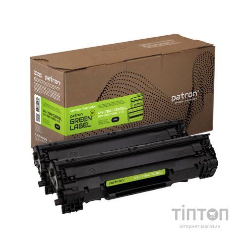 Картридж PATRON HP LJ CE278A/CANON 728 GREEN Label (DUAL PACK) (PN-78A/728DGL)