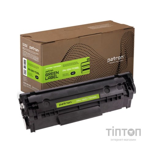 Картридж PATRON HP LJ Q2612A/CANON 703 GREEN Label (PN-12A/703GL)