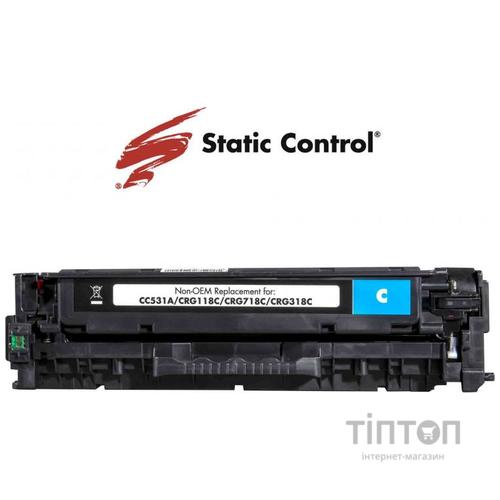 Картридж Static Control HP CLJ CC531A (304A) 2.8k cyan (002-01-RC531A)