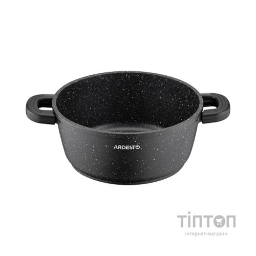 Каструля Ardesto Gemini Anzio скляна кришка 20 см 2,5 л чорна (AR2420GE)