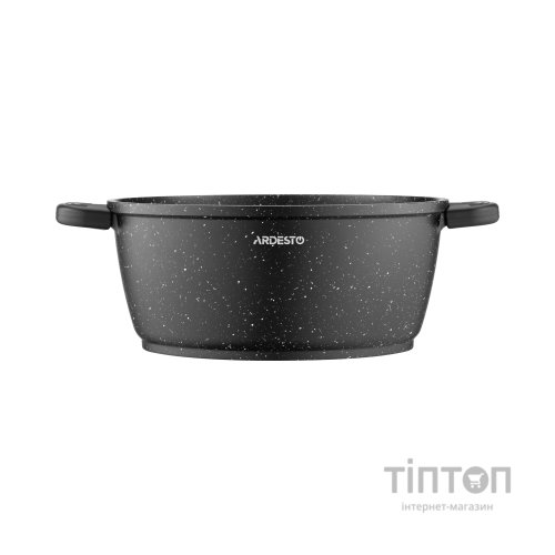 Каструля Ardesto Gemini Anzio скляна кришка 24 см 4,4 л чорна (AR2424GE)