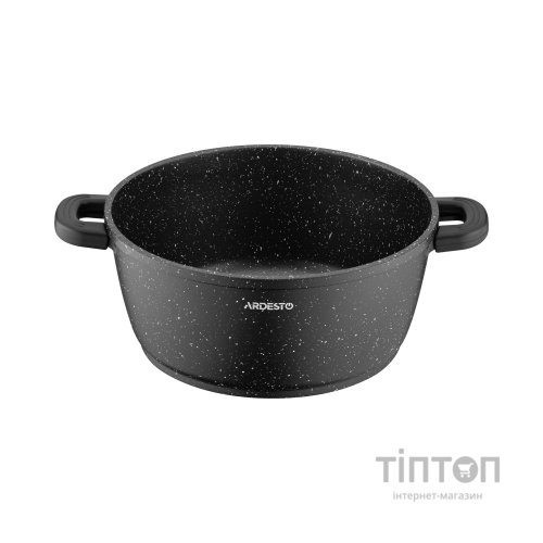 Каструля Ardesto Gemini Anzio скляна кришка 24 см 4,4 л чорна (AR2424GE)