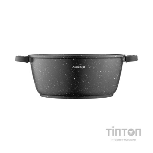 Каструля Ardesto Gemini Anzio скляна кришка 28 см 6,4 л чорна (AR2426GE)