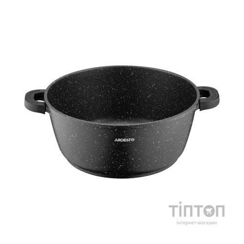 Каструля Ardesto Gemini Anzio скляна кришка 28 см 6,4 л чорна (AR2426GE)