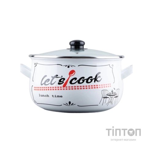 Каструля Gusto "Давайте готувати" Б 18 см 3,1 л (GT-T-118-LCW)