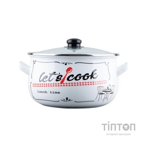 Каструля Gusto "Давайте готувати" Б 24 см 5,7 л (GT-T-124-LCW)