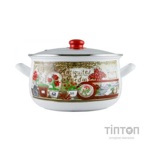 Каструля Gusto GT-T-116-FG Квітковий сад 16 см 2,1 л (87710)