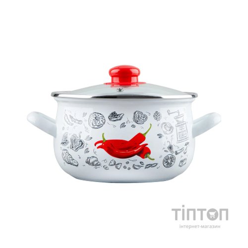 Каструля Gusto "Перчинка" Б 24 см 5,7 л (GT-T-124-WP)
