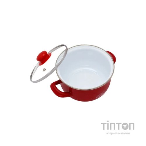 Каструля Interos емаль Бон Апетит 3,1л червона (ІТ-2234С-18)
