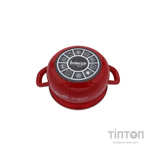 Каструля Interos емаль Бон Апетит 3,1л червона (ІТ-2234С-18)